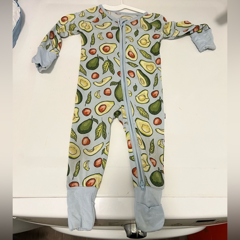 Little sleepies blue avocado 0-3 months